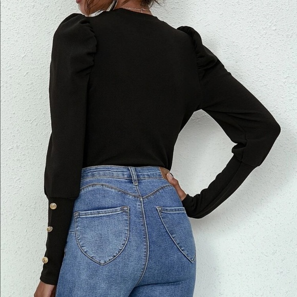 Button detail sleeve top mauve purple - Picture 16 of 16